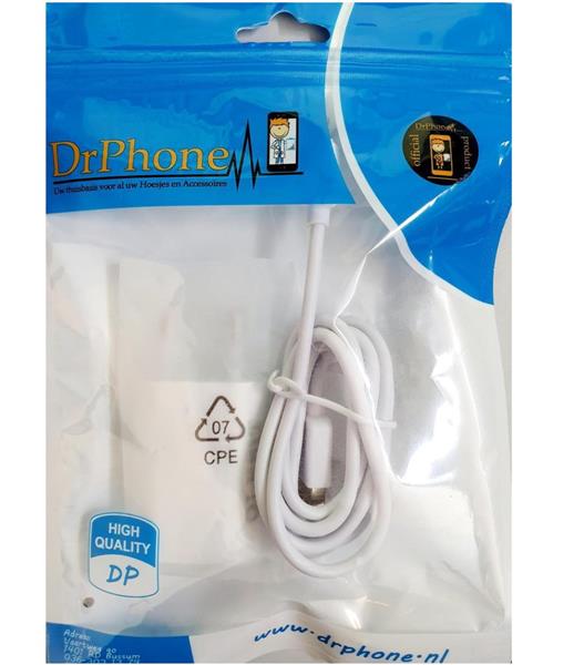 Grote foto 1 pack gecertificeerde drphone usb lader stekker oplader 1 meter kabel safe charge apple ip telecommunicatie opladers en autoladers