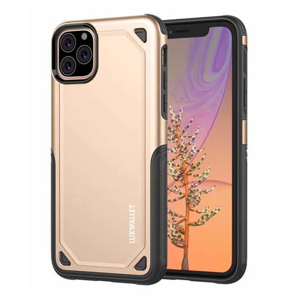 Grote foto luxwallet iphone 11 pro case desert armor drop proof hoes luxury gold telecommunicatie mobieltjes