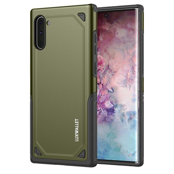 Grote foto luxwallet samsung note 10 case desert armor drop proof hoes army green telecommunicatie mobieltjes