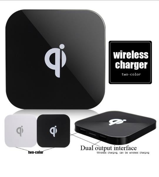 Grote foto iphone 7 plus 3 in 1 set draadloos opladen wireless premium transparante receiver case wit dual qi telecommunicatie opladers en autoladers