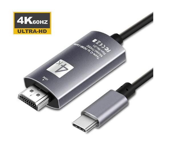 Grote foto drphone usb c naar hdmi adapter kabel 4k 60hz hdtv adapter type c naar hdmi kabel grijs computers en software overige computers en software