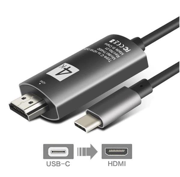 Grote foto drphone usb c naar hdmi adapter kabel 4k 60hz hdtv adapter type c naar hdmi kabel grijs computers en software overige computers en software