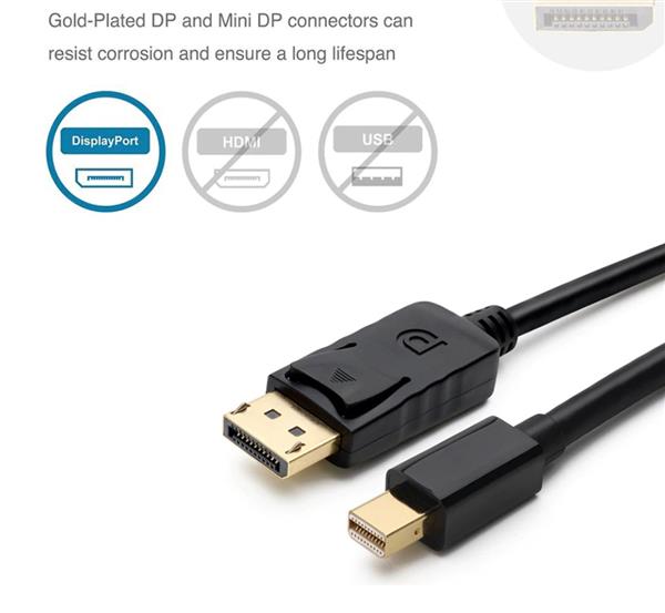 Grote foto drphone mini displayport naar displayport audio video kabel 4k 30hz 1080p 60hz male to ma telecommunicatie opladers en autoladers