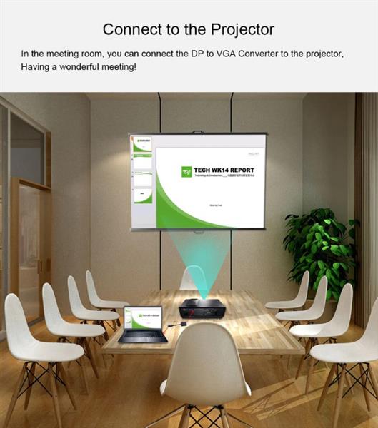 Grote foto drphone displayport naar vga 1080p full hd 50 60 hz zwart telecommunicatie opladers en autoladers