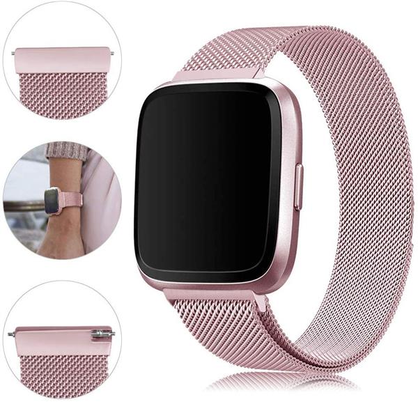 Grote foto drphone fitbit versa versa 2 lite se magnetische milanese armband rvs horlogeband rosegold kleding dames horloges