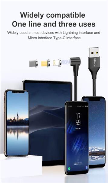 Grote foto drphone pro series magnetische 90 lightning oplaadkabel voor apple iphone ipad ipod 3a max telecommunicatie opladers en autoladers