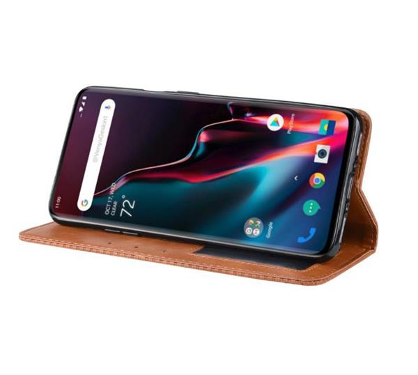 Grote foto drphone pu lederen book case voor oneplus 7 pro magnetische flip cover zwart telecommunicatie mobieltjes