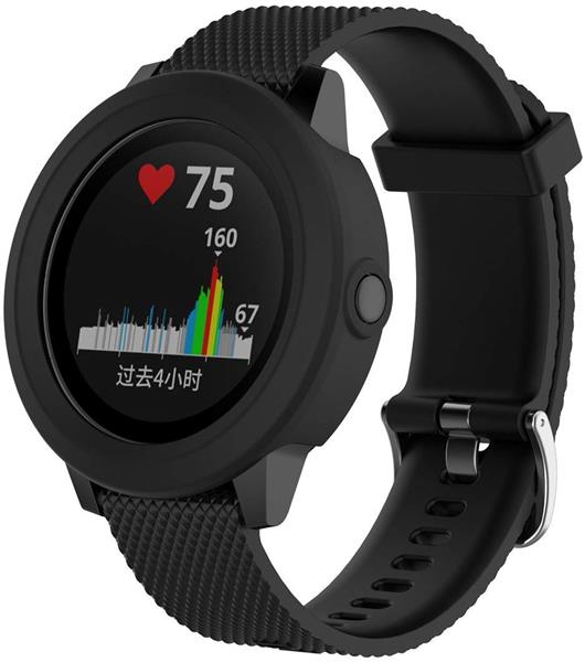 Grote foto drphone garmin vivoactive 3 siliconen case bescherm hoes anti kras schokbestendig zwart kleding dames horloges