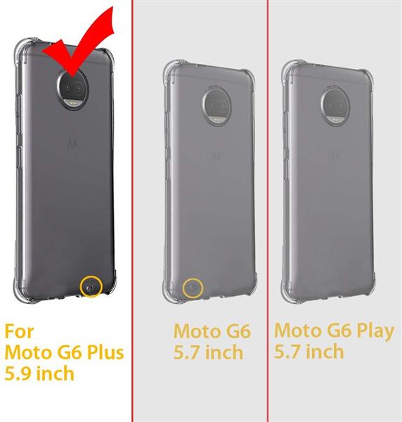 Grote foto drphone moto g6 plus tpu hoesje siliconen bumper case met verstevigde randen transparant telecommunicatie mobieltjes