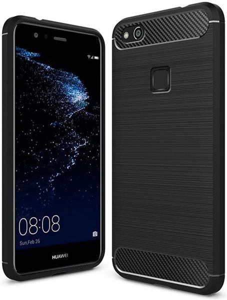 Grote foto huawei p10 lite carbon fiber style tpu case zwart telecommunicatie mobieltjes