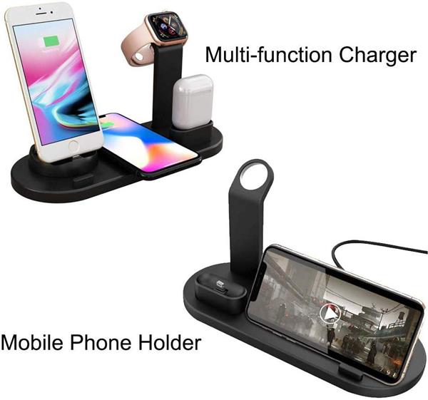 Grote foto drphone ultimate 5 in 1 oplaadstation qi draadloos type c micro usb lightning airpods apple telecommunicatie opladers en autoladers