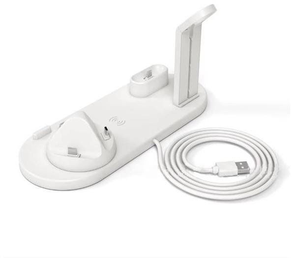 Grote foto drphone ultimate 5 in 1 oplaadstation qi draadloos type c micro usb lightning airpods apple telecommunicatie opladers en autoladers