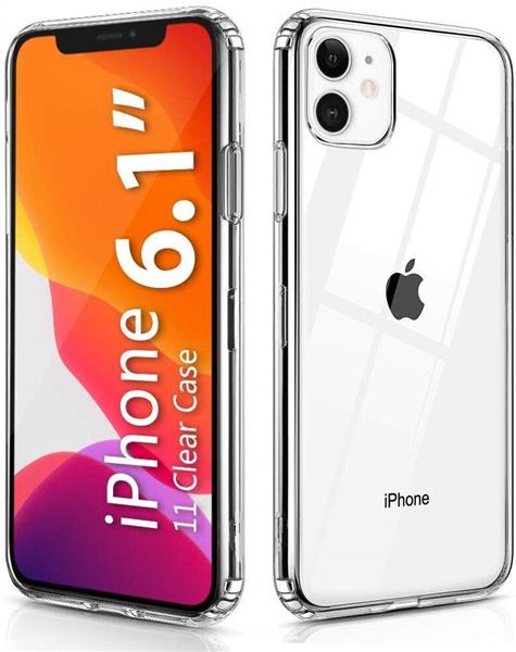 Grote foto drphone iphone 11 tpu siliconen schokbestendig hoesje met bumperafdekking transparant telecommunicatie mobieltjes