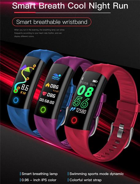 Grote foto drphone x55 smart activity tracker unisex smartwatch met led ring hartslagmeter waterdicht p kleding dames horloges