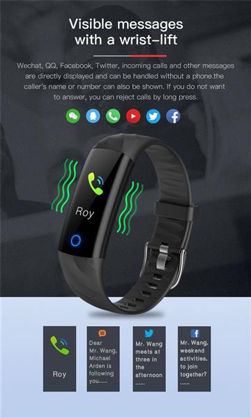 Grote foto drphone x55 smart activity tracker unisex smartwatch met led ring hartslagmeter waterdicht p kleding dames horloges