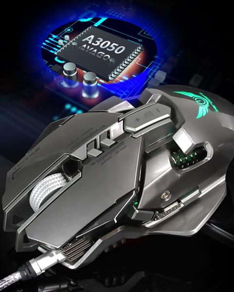 Grote foto elementkey xero mechanische gaming muis 3200 dpi programmeerbaar usb 2.0 bedraad led zwart computers en software overige computers en software