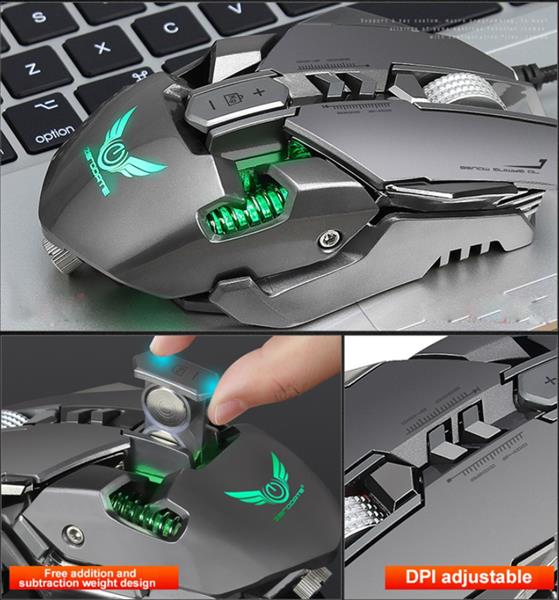 Grote foto elementkey xero mechanische gaming muis 3200 dpi programmeerbaar usb 2.0 bedraad led zwart computers en software overige computers en software