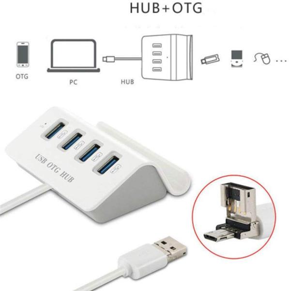 Grote foto drphone 2 in 1 otg 4 usb 3.0 poorten micro usb hub stand voor smartphone laptop tablet c computers en software overige computers en software