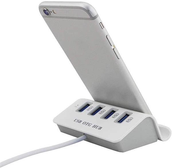 Grote foto drphone 2 in 1 otg 4 usb 3.0 poorten micro usb hub stand voor smartphone laptop tablet c computers en software overige computers en software