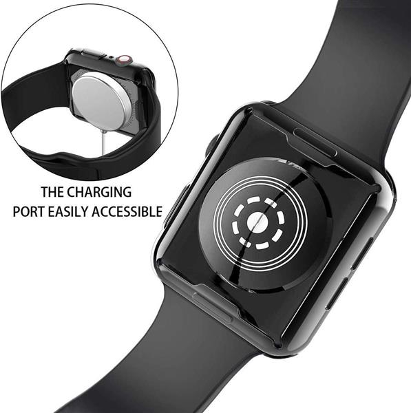 Grote foto drphone apple watch 5 4 40mm tpu siliconen case 360 graden bescherming transparant zwart kleding dames horloges