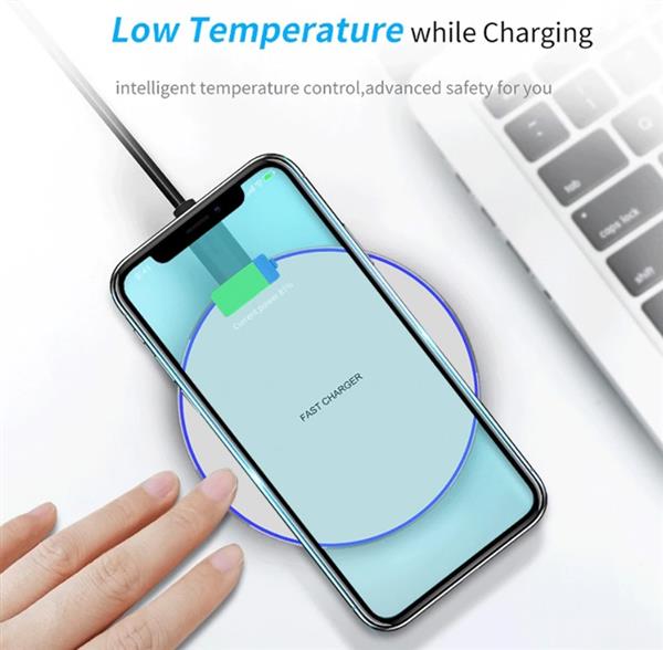 Grote foto drphone powercharger qi lader draadloos opladen 9v 2a fast charge led ring universeel telecommunicatie opladers en autoladers