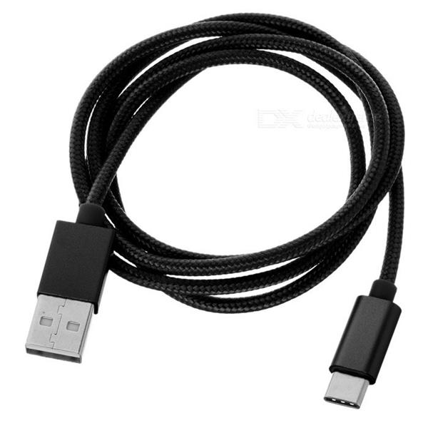 Grote foto 1 meter extra sterke nylon type c usb kabel voor de samsung s8 zwart telecommunicatie opladers en autoladers
