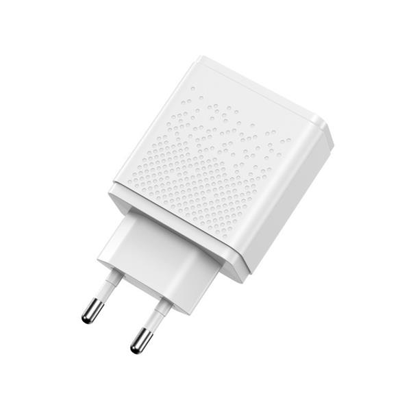 Grote foto drphone acc02 iq smart 2 poort lader 5v 2.4a 2 usb poorten smartphone tablet lader wit telecommunicatie opladers en autoladers