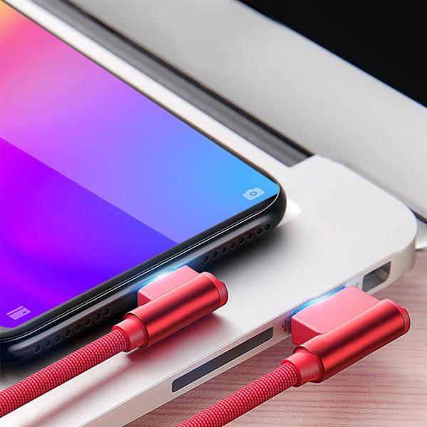 Grote foto drphone acc02 smart iq 5v 2.4a 2 usb poorten 1 meter apple lightning g1 haakse 90 graden o telecommunicatie opladers en autoladers