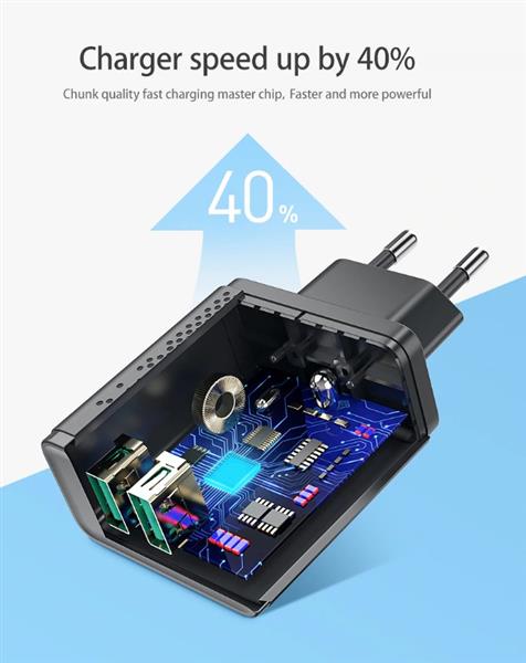 Grote foto drphone acc02 smart iq 5v 2.4a 2 usb poorten 1 meter usb c type c g1 haakse 90 graden op telecommunicatie opladers en autoladers