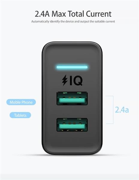 Grote foto drphone acc02 smart iq 5v 2.4a 2 usb poorten 1 meter usb c type c g1 haakse 90 graden op telecommunicatie opladers en autoladers