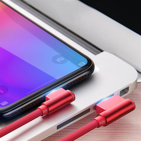 Grote foto drphone acc02 smart iq 5v 2.4a 2 usb poorten 1 meter usb c type c g1 haakse 90 graden op telecommunicatie opladers en autoladers