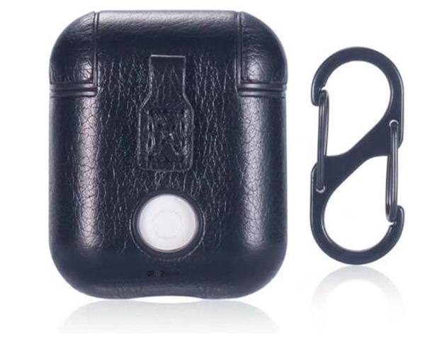 Grote foto drphone pl1 case pu lederen hoes cover geschikt voor de airpods 1 2 zwart telecommunicatie mobieltjes