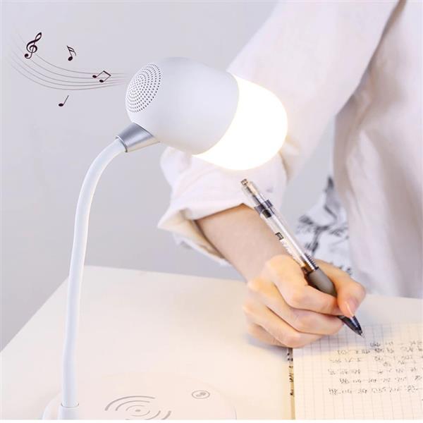 Grote foto drphone smartsound 3 in 1 lamp smart speaker nachtlamp draadloos laden bluetooth 5.0 b telecommunicatie opladers en autoladers