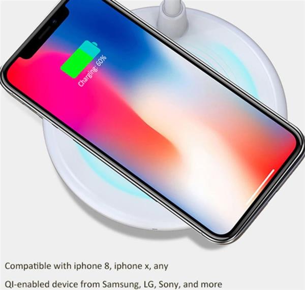 Grote foto drphone smartsound 3 in 1 lamp smart speaker nachtlamp draadloos laden bluetooth 5.0 b telecommunicatie opladers en autoladers