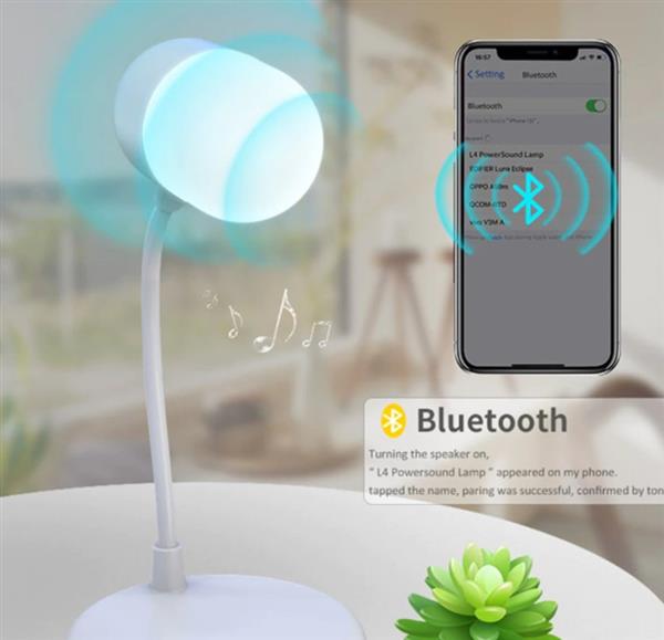 Grote foto drphone smartsound 3 in 1 lamp smart speaker nachtlamp draadloos laden bluetooth 5.0 b telecommunicatie opladers en autoladers
