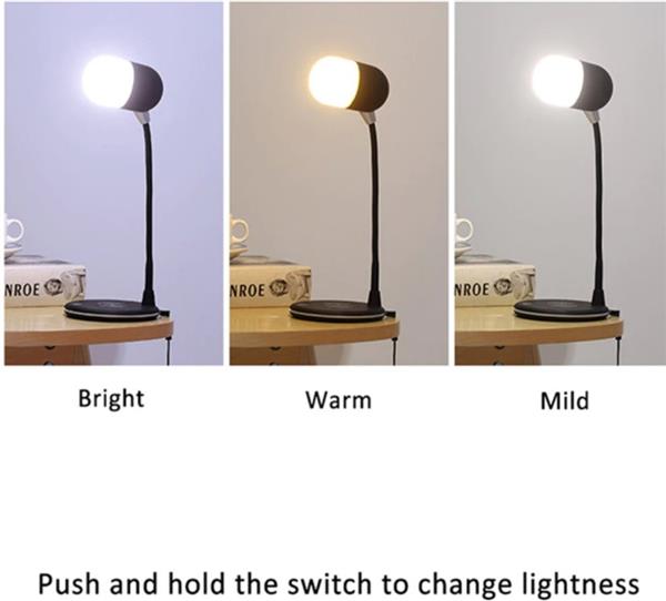 Grote foto drphone smartsound 3 in 1 lamp smart speaker nachtlamp draadloos laden bluetooth 5.0 b telecommunicatie opladers en autoladers