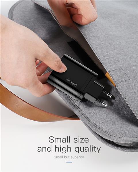 Grote foto drphone icon 36w 2 poort fast charge oplader voor o.a. samsung 2 meter usb c oplaadkabel 5a telecommunicatie opladers en autoladers