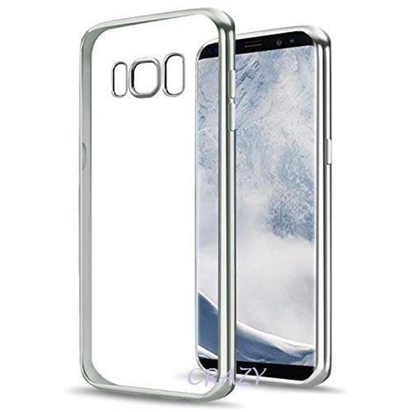 Grote foto samsung galaxy s8 electro shine tpu gel case zilver telecommunicatie mobieltjes