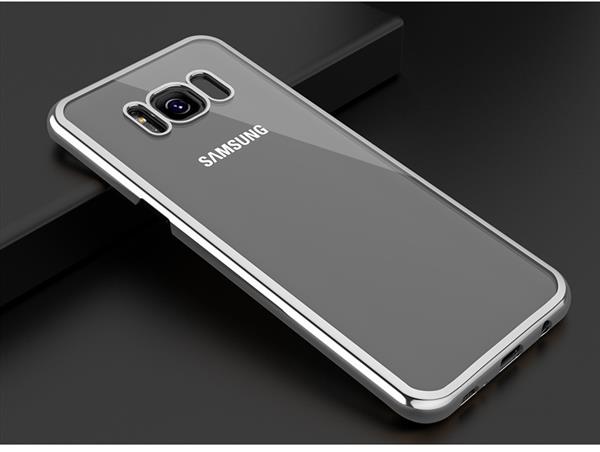 Grote foto samsung galaxy s8 electro shine tpu gel case zilver telecommunicatie mobieltjes