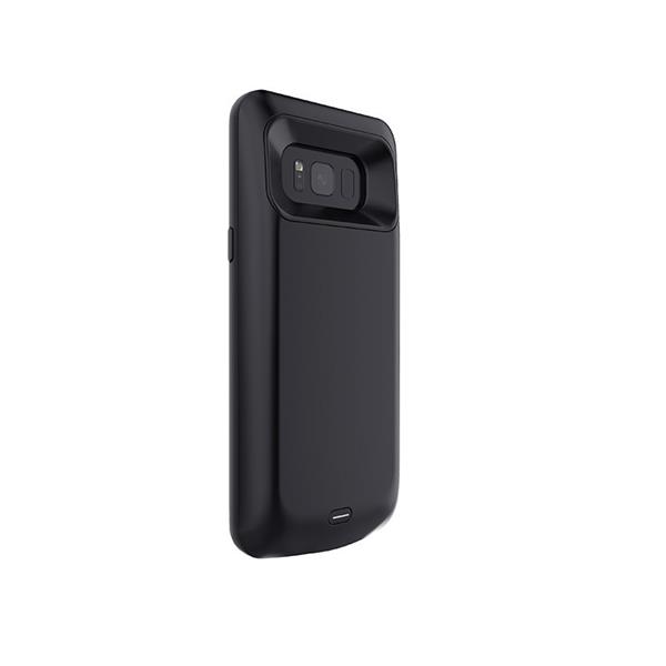 Grote foto samsung galaxy s8 plus externe batterij case powerbank hoesje 5500 mah solar black type c kabel telecommunicatie mobieltjes