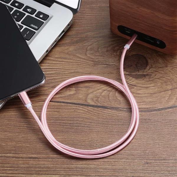 Grote foto drphone sc5 flex lightning naar 3.5mm aux kabel nylon gevlochten 1m zilver telecommunicatie opladers en autoladers