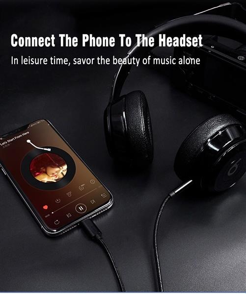 Grote foto drphone sc6 usb c female naar 3.5mm aux jack male kabel dac 1 meter voor smartphones auto telecommunicatie opladers en autoladers