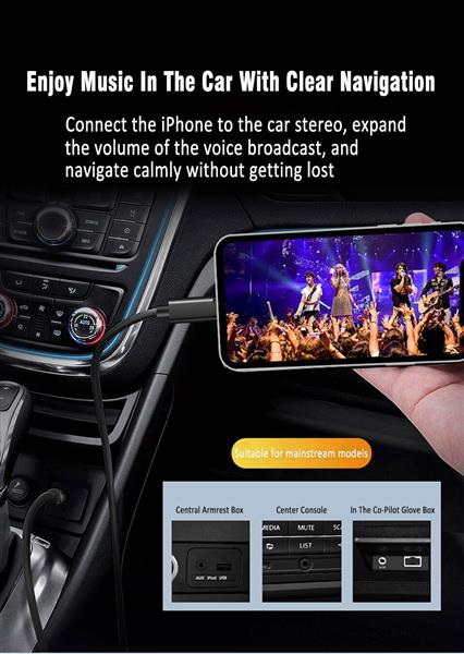 Grote foto drphone sc6 usb c female naar 3.5mm aux jack male kabel dac 1 meter voor smartphones auto telecommunicatie opladers en autoladers