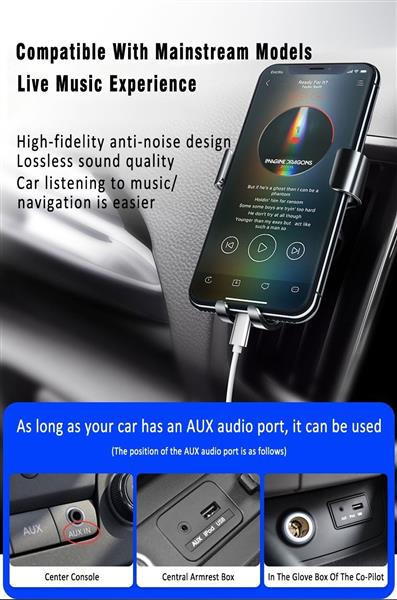 Grote foto drphone sc6 usb c female naar 3.5mm aux jack male kabel dac 1 meter voor smartphones auto telecommunicatie opladers en autoladers