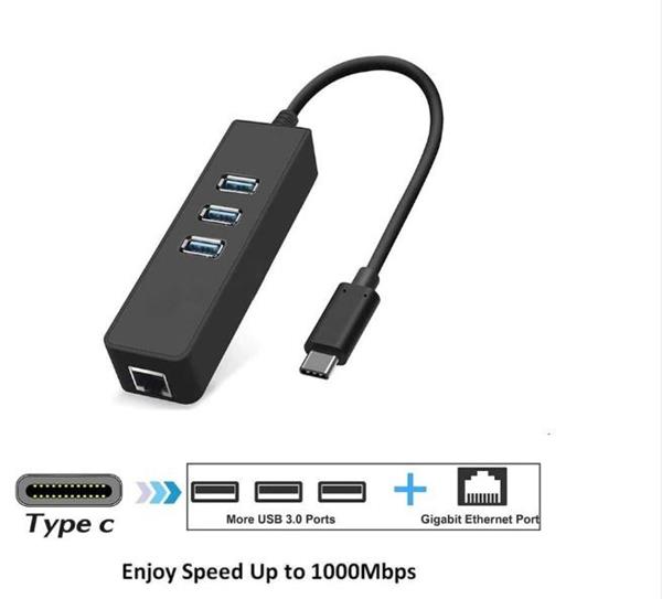 Grote foto drphone gt1 usb c gigabit ethernet 1000mbps adapter 3x usb 3.0 poorten rj45 netwerk adapter computers en software overige computers en software