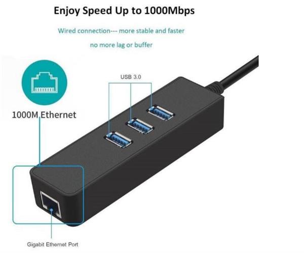 Grote foto drphone gt1 usb c gigabit ethernet 1000mbps adapter 3x usb 3.0 poorten rj45 netwerk adapter computers en software overige computers en software