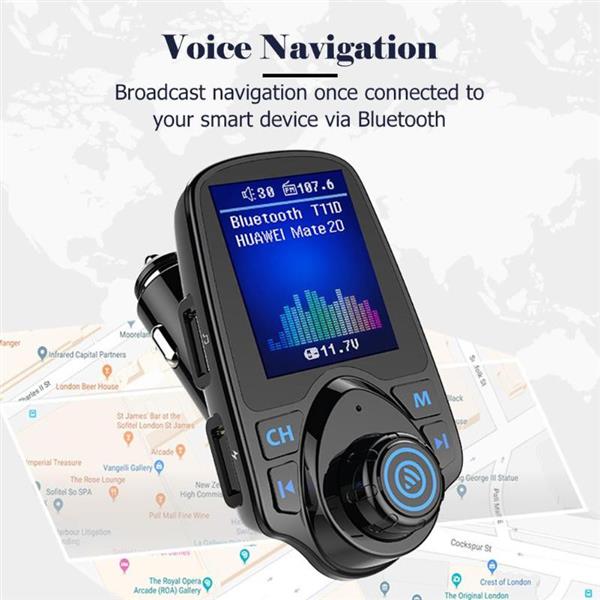 Grote foto drphone bc7 business 5 in 1 universele draadloze bluetooth handsfree carkit met fm transmitter telecommunicatie opladers en autoladers
