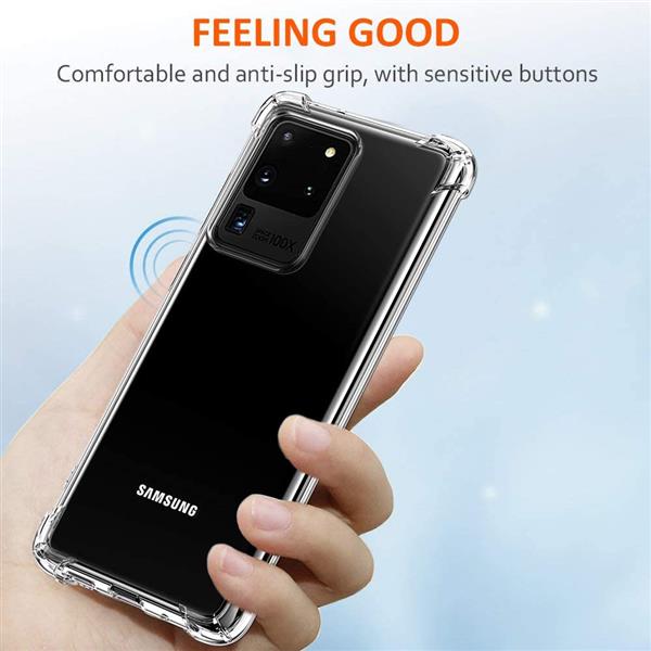 Grote foto drphone samsung s20 ultra tpu hoesje siliconen bumper case met verstevigde randen vier hoeken telecommunicatie mobieltjes