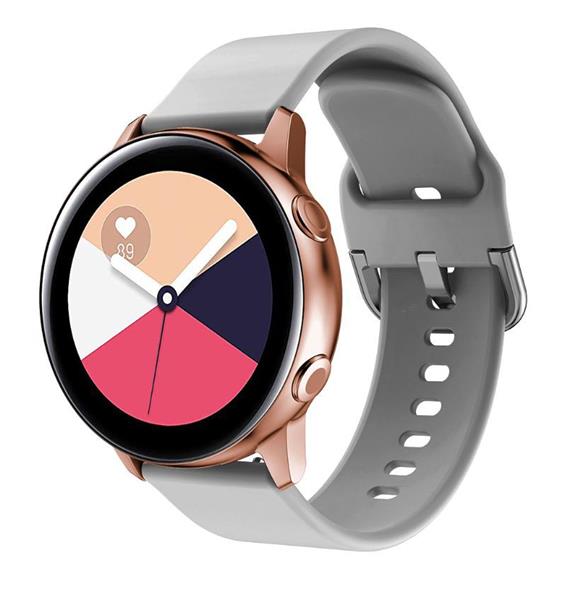 Grote foto drphone samsung galaxy s3 watch 46mm horlogeband siliconen band metalen gesp 22mm grijs kleding dames horloges