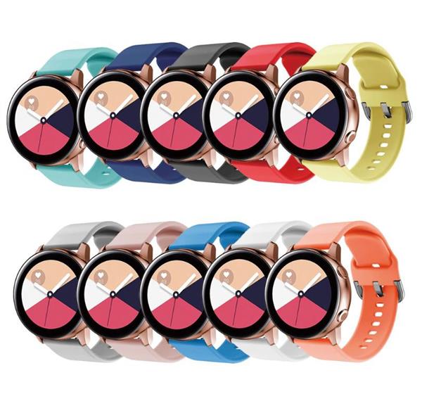 Grote foto drphone samsung galaxy s3 watch 46mm horlogeband siliconen band metalen gesp 22mm grijs kleding dames horloges